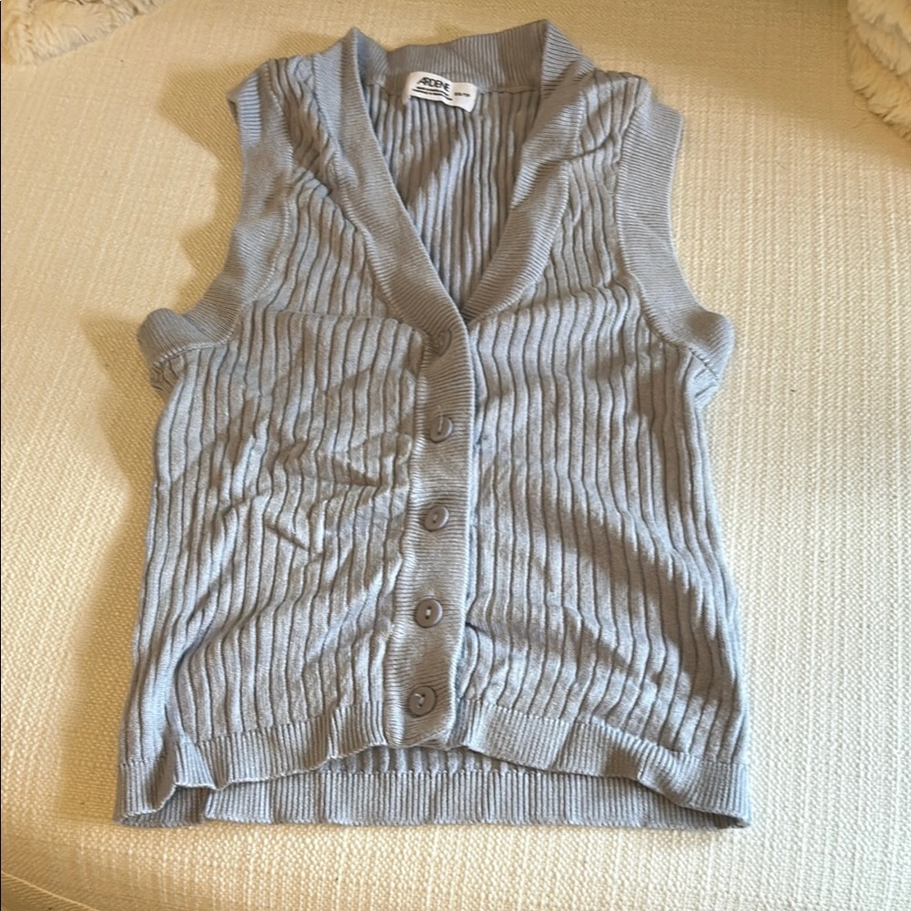 Light Blue Ardene Button-Up Knit Vest